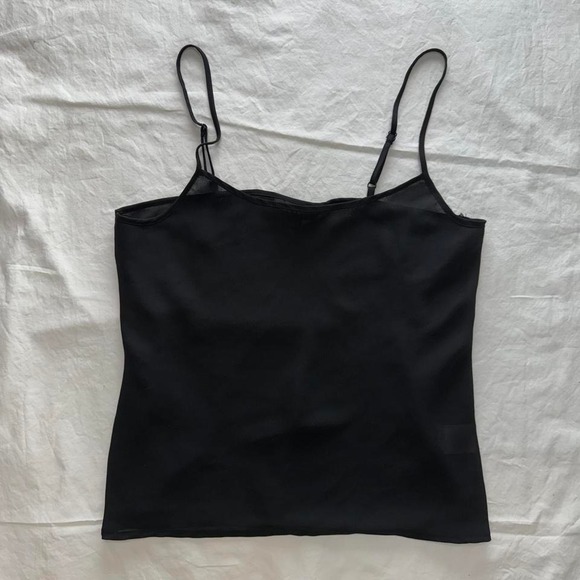 attention Tops - Y2k Attention Black Sheer Tank Top Sz L Whimsigoth Fairy